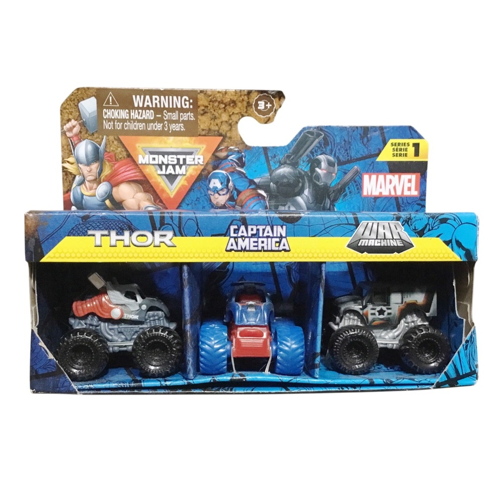 Monster Jam Marvel Mini Monster Truck 3 pack